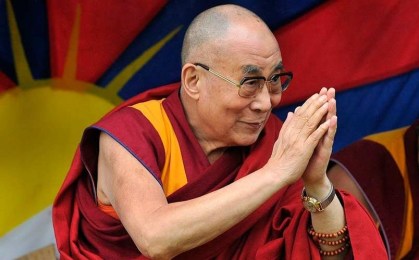 O 14º detentor do título de Dalai Lama, Tenzin Gyatso