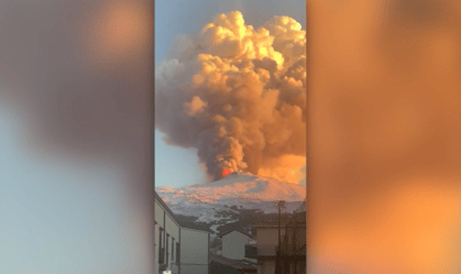 Vulcão Etna entra em erupção na Itália