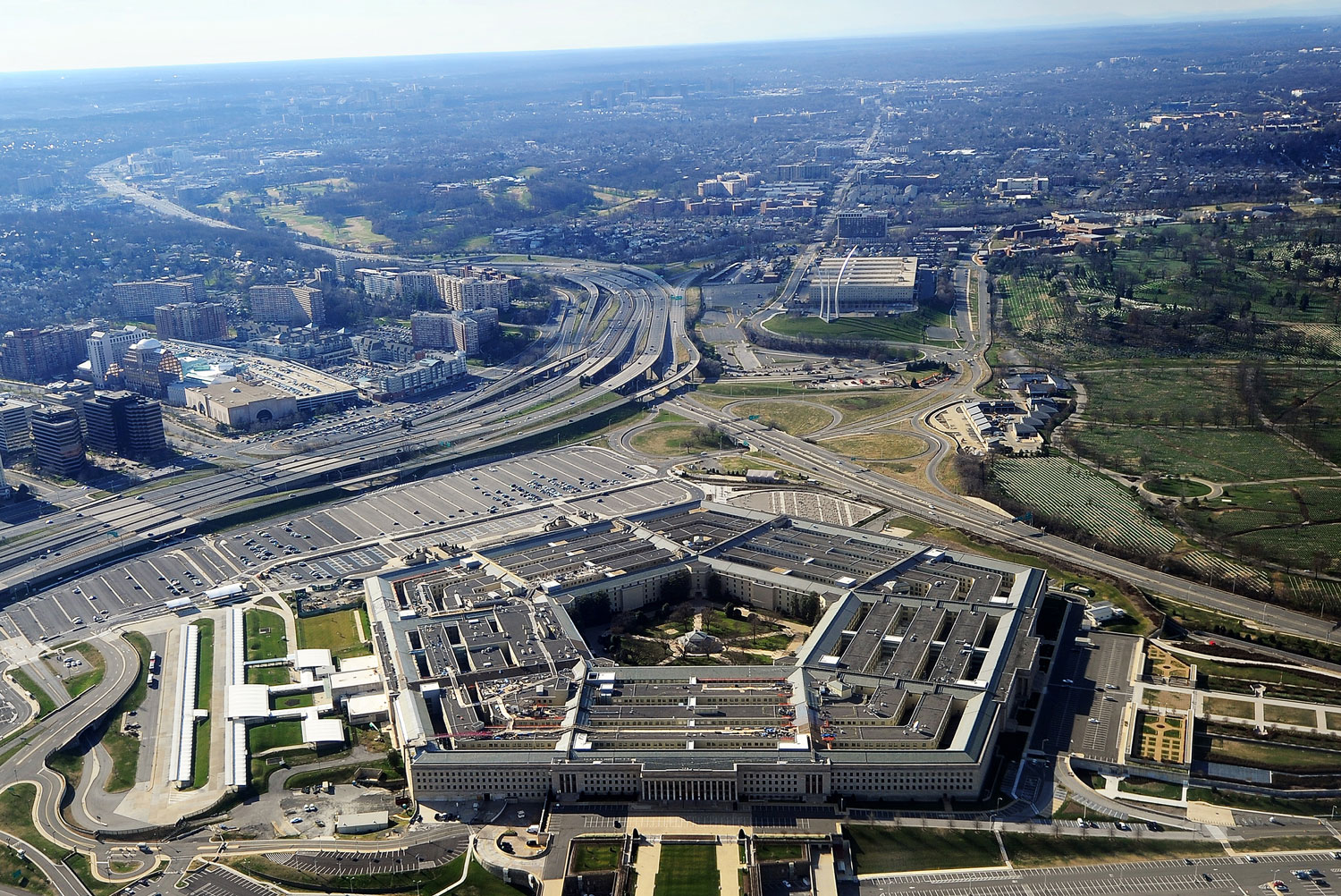 O Pentágono, em Washington, EUA, sede do Departamento de Defesa 