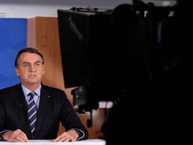 Bolsonaro em pronunciamento em 8 de abril