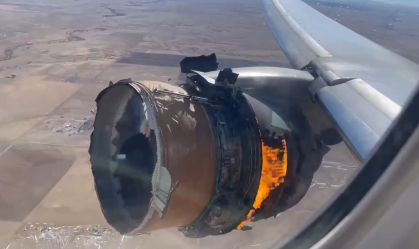Turbina em chamas: reprodução de vídeo feito pelo passageiro Travis Loock