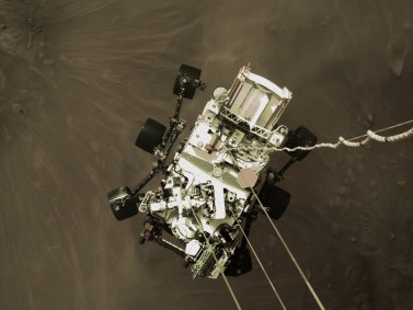 Imagens do pouso da Mars Perseverance rover