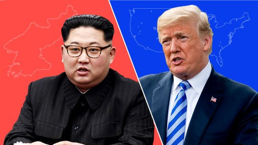 Trump (D) ofereceu carona no Air Force One a Kim após cúpula no Vietnã, em 2019
