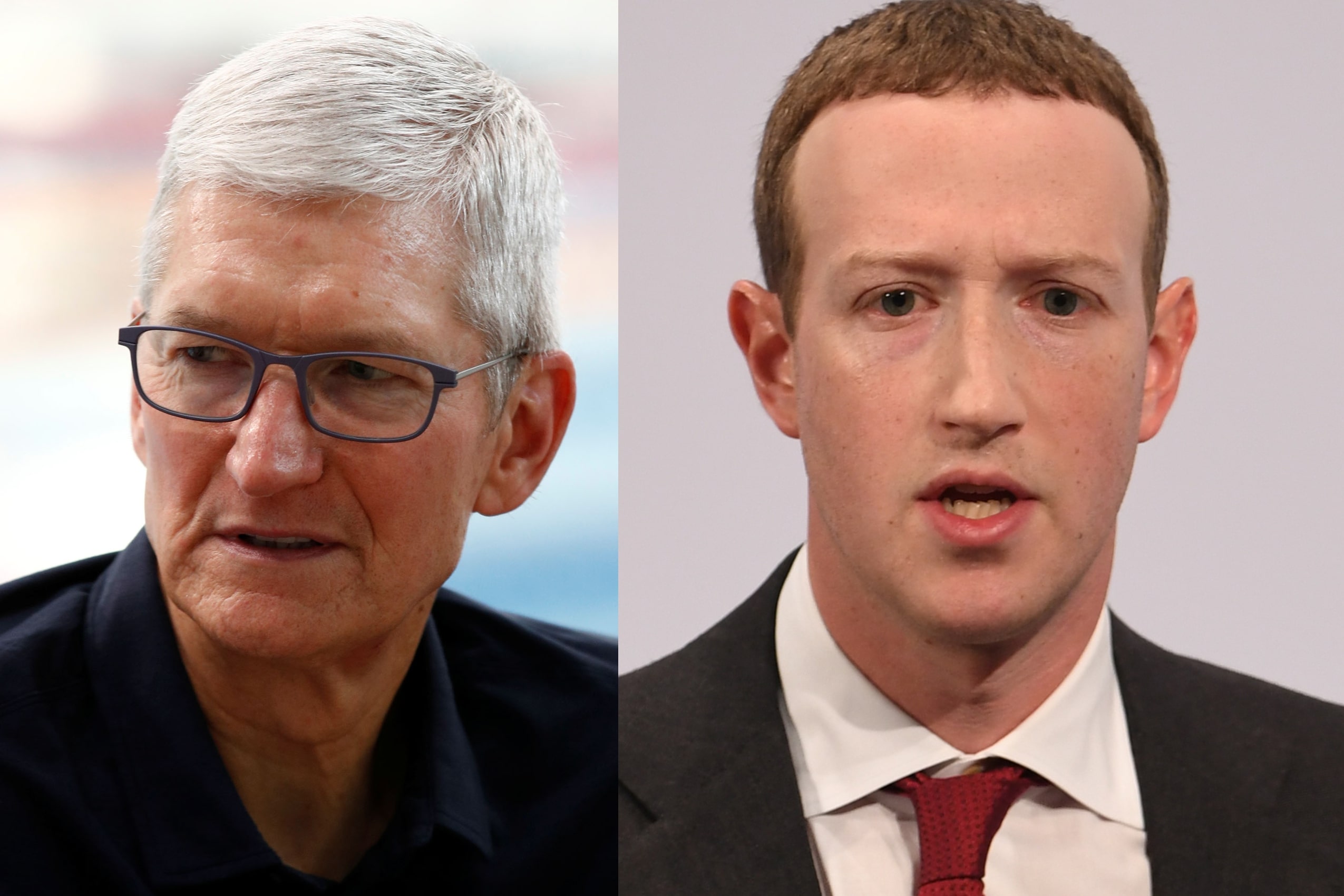 Mark Zuckerberg e Tim Cook