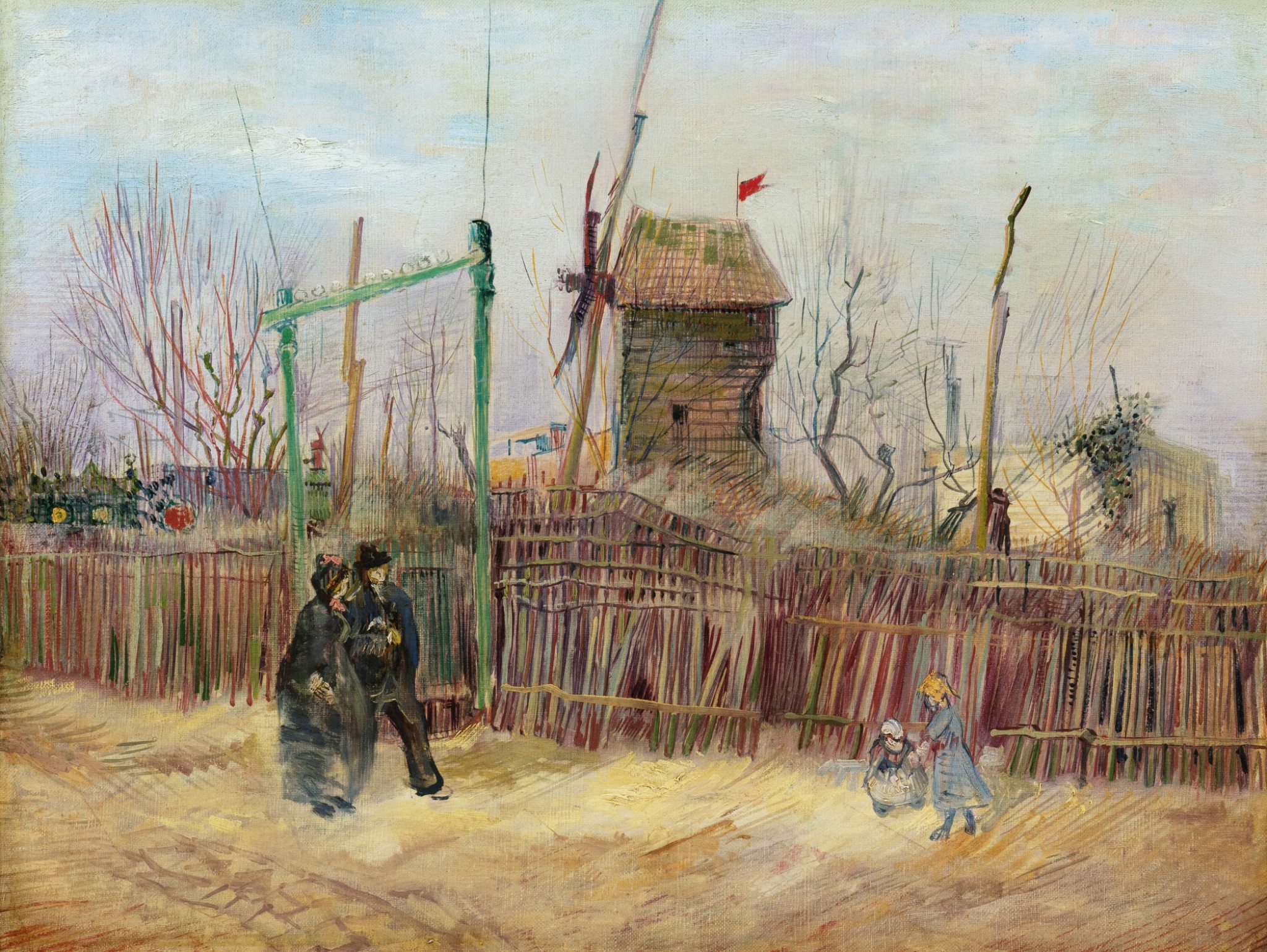 Tela "Scène de rue à Montmartre", de Van Gogh