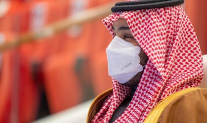Príncipe da coroa saudita, Mohammed bin Salman, em Riad