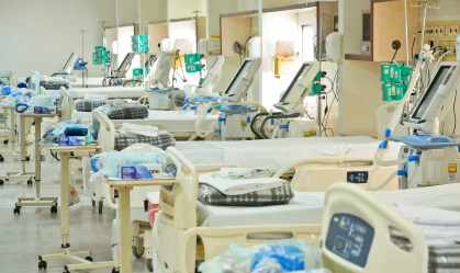 Leitos de UTI no Hospital Regional de Santa Maria, em Brasília