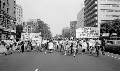 Greve de mulheres impulsionada pelo movimento feminista em Washington D.C.