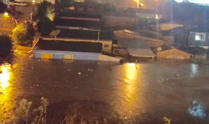 Forte chuva em Lagoa Vermelha, no Rio Grande do Sul