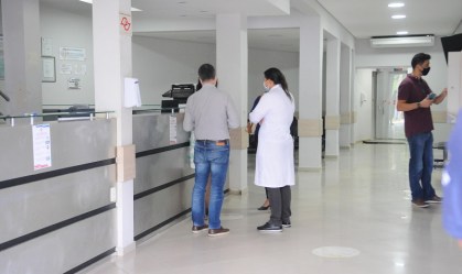 Corredor do Hospital Metropolitano para atendimento de pacientes com Covid-19