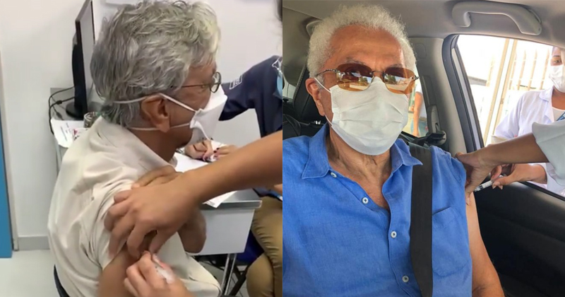 Caetano e Paulinho da Viola são vacinados