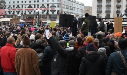 Protesto anti-lockdown em Estolcomo