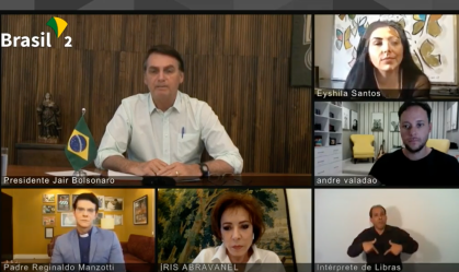 "Parece que está começando a ir embora a questão do vírus”, diz Bolsonaro