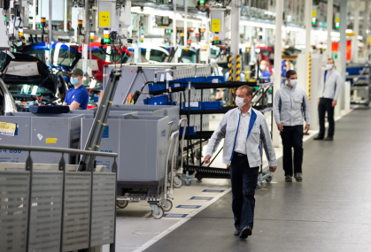 Fábrica da Volkswagen em Wolfsburg, Alemanha.