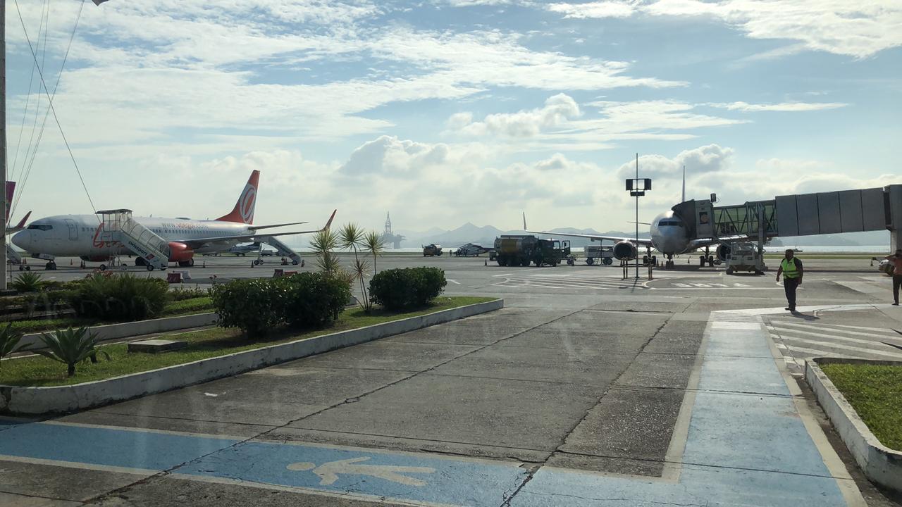 Pista do Aeroporto Santos Dumont, no Rio de Janeiro