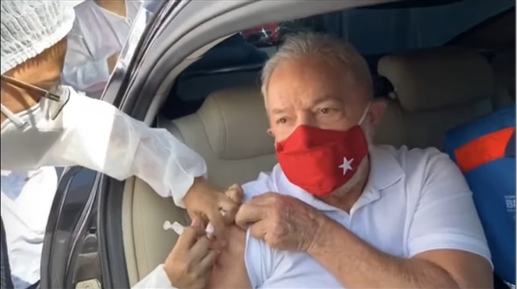 Lula vacinado em São Bernardo do Campo