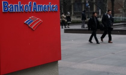 Logo do Bank of America (BofA) em Nova York (30/01/2019)