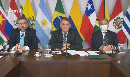 Jair Bolsonaro, Ernesto Araújo e Paulo Guedes