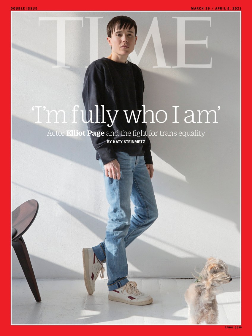 Elliot Page, primeiro homem trans na capa da revista "Time" / Foto: Divulgação/Thomson Reuters Foundation