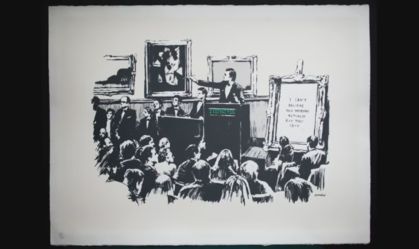 Obra original de Banksy é queimada e versão digital é vendida por US$ 382 mil