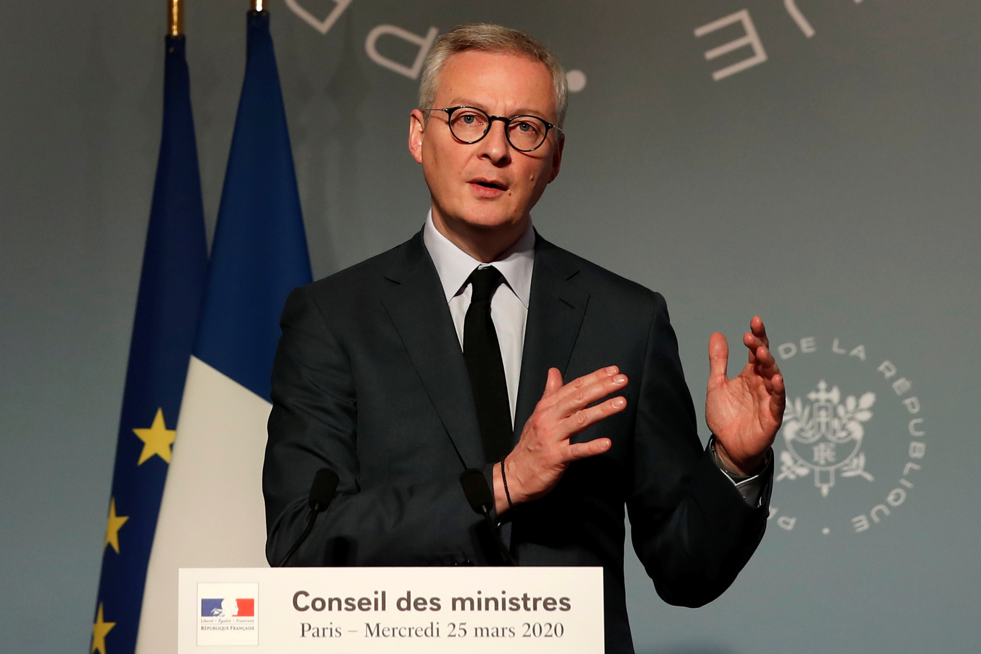 Bruno Le Maire, ministro das Finanças da França, previu aumento da recessão
