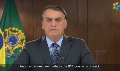 O presidente Jair Bolsonaro discursou na manhã desta quinta-feira (18)