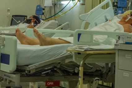 Pacientes no hospital da Restinga, no Rio Grande do Sul