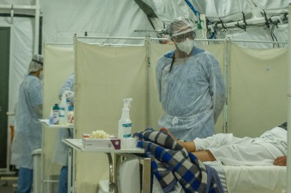 Hospital de campanha do Exército em Porto Alegre