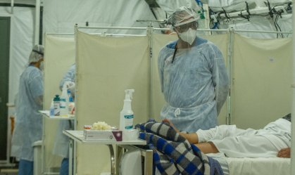 Hospital de campanha do Exército em Porto Alegre