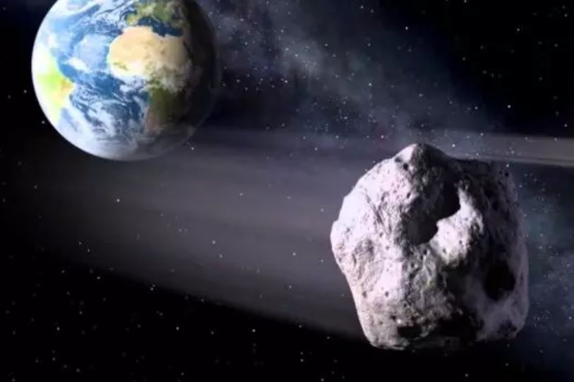 Ilustração da Nasa de asteroide passando perto da Terra