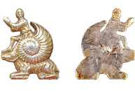 Miniatura prateada de caracol em cima de cabra pode ser ‘meme’ medieval