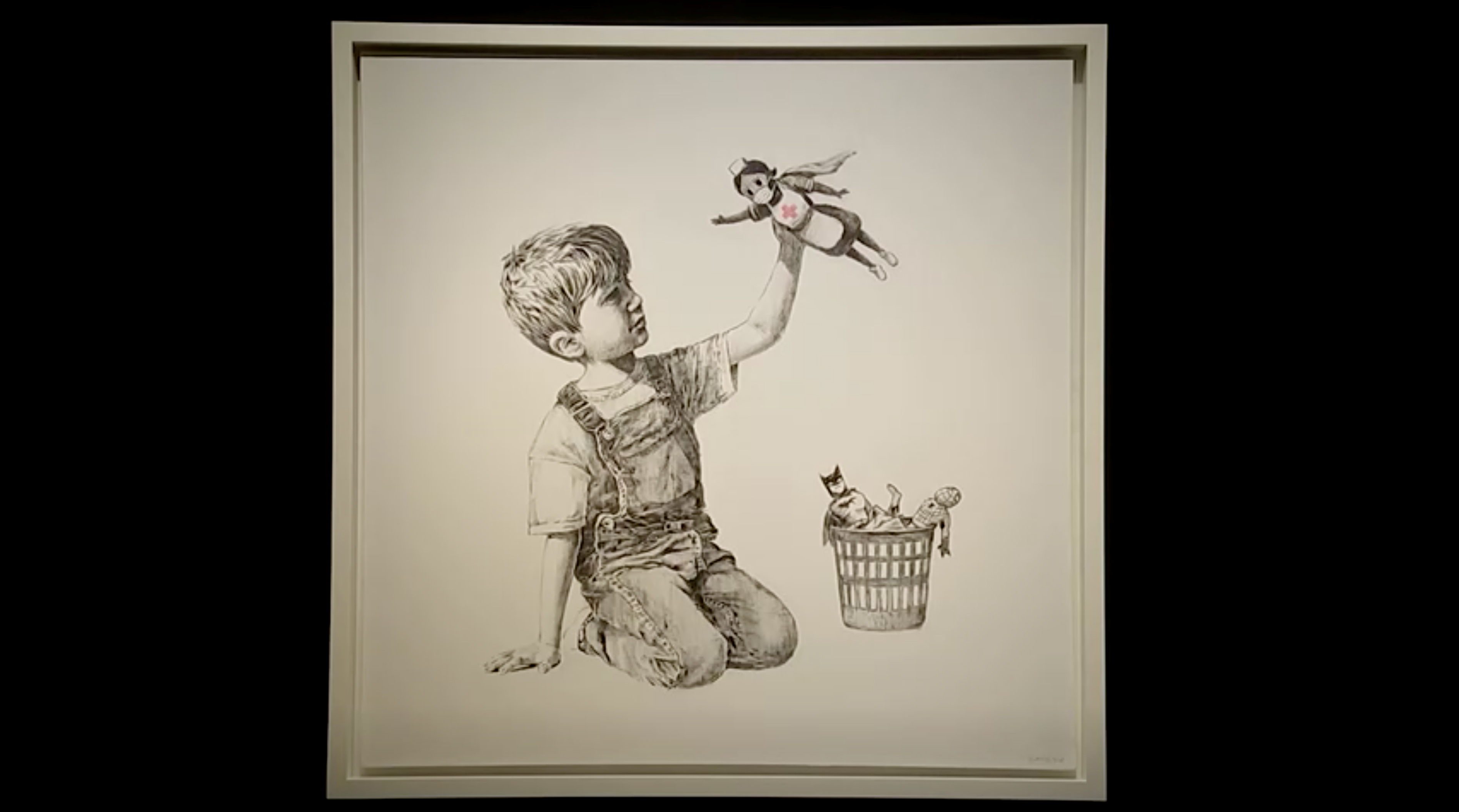 Pintura de Banksy em homenagem a enfermeiras é vendida por R$ 126