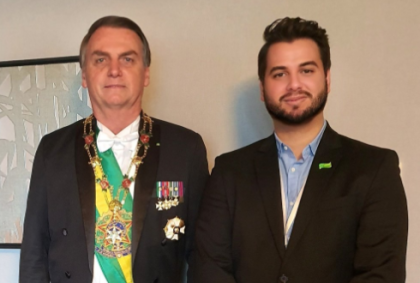 Filipe G. Martins e Jair Bolsonaro