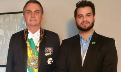 Filipe G. Martins e Jair Bolsonaro