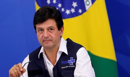 O ministro da Saúde Luiz Henrique Mandetta em entrevista coletiva
