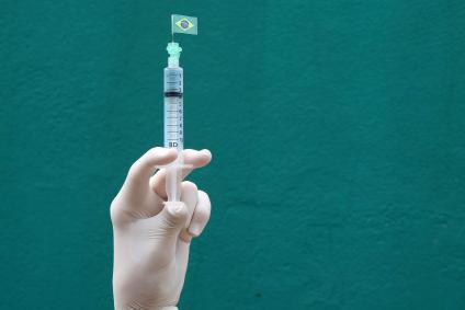 Ilustração de vacina contra Covid-19 desenvolvida no Brasil