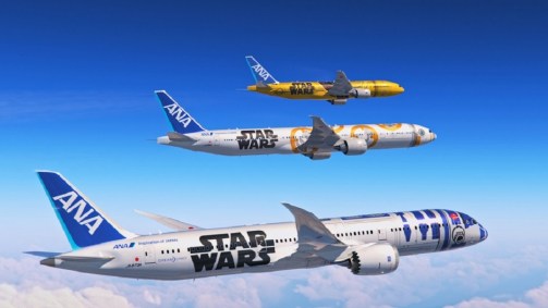 Avião da ANA com pintura de Star Wars