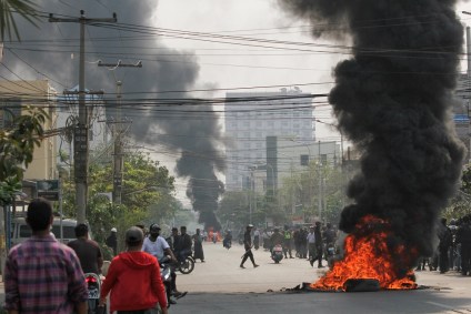 Protestos em Mianmar