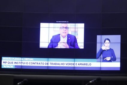 Deputado federal Christino Áureo vota em sessão virtual da Câmara dos Deputados