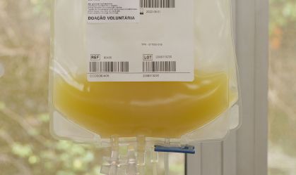 Plasma retirado de pacientes que tiveram Covid-19 (29.mar.2021)