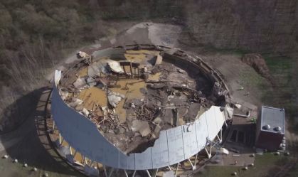 Usina elétrica abandonada após ser demolida na Alemanha (30.mar.2021)