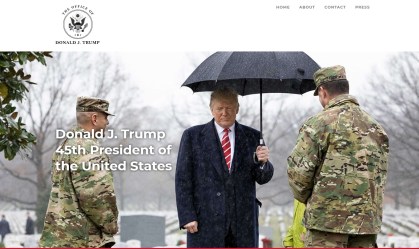 Trump lançou 'escritório virtual' enquanto permanece fora das mídias sociais