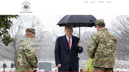 Trump lançou 'escritório virtual' enquanto permanece fora das mídias sociais