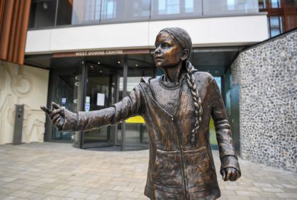Estátua da ativista Greta Thunberg