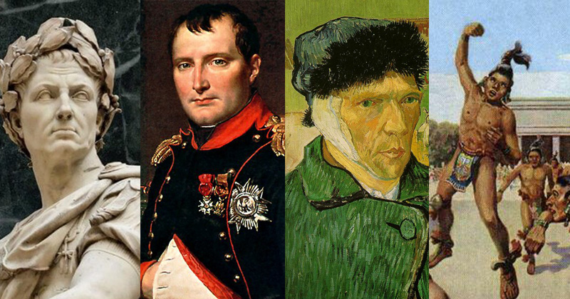 Júlio César, Napoleão e Van Gogh
