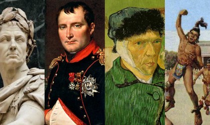 Júlio César, Napoleão e Van Gogh