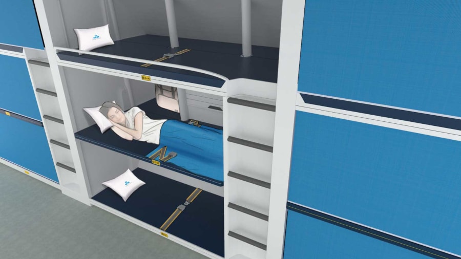 Cabines se convertem em beliches