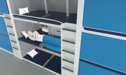 Cabines se convertem em beliches