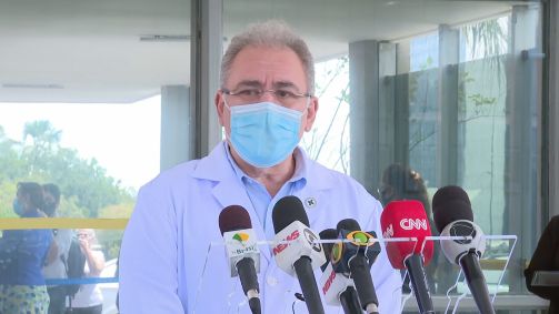 Ministro da Saúde, Marcelo Queiroga, após reunião com diretor da OMS