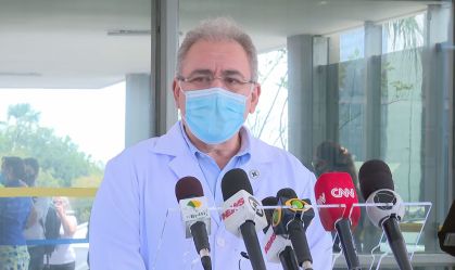 Ministro da Saúde, Marcelo Queiroga, após reunião com diretor da OMS